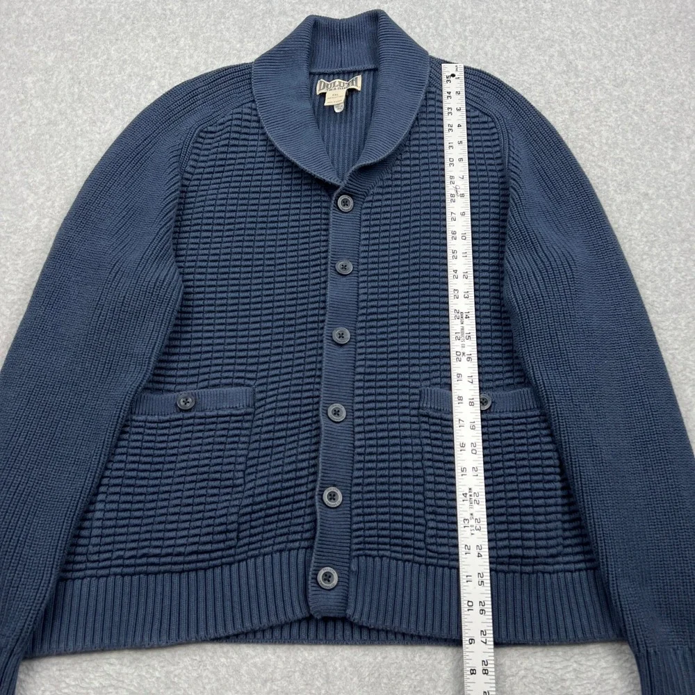Duluth Trading Co Cardigan Sweater Mens XXL Blue Burly Retirement Shawl Collar‎